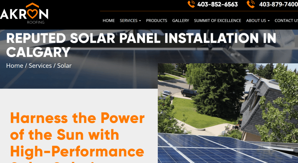 solar installations in Calgary